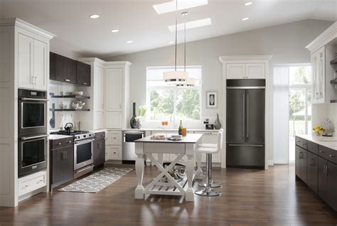 white cabinet and black stainless steel appliances|black stainless steel appliance colors.